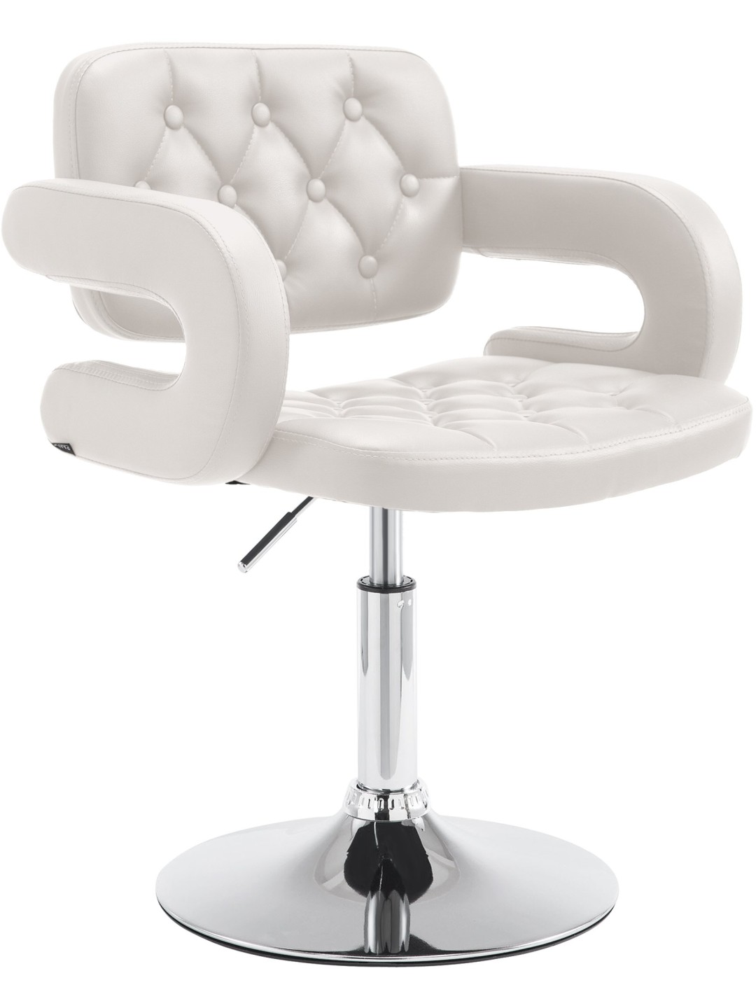 Sezlong Dublin imitatie piele, alb