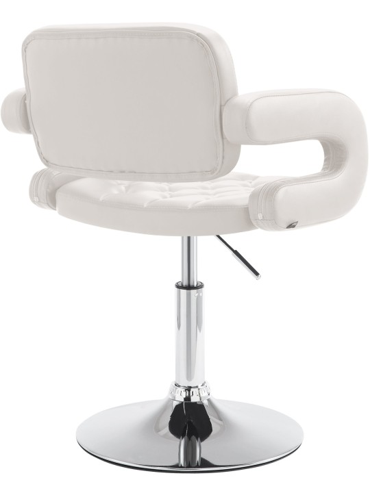 Sezlong Dublin imitatie piele, alb