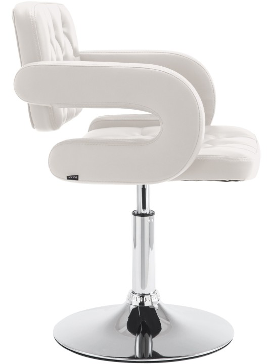 Sezlong Dublin imitatie piele, alb