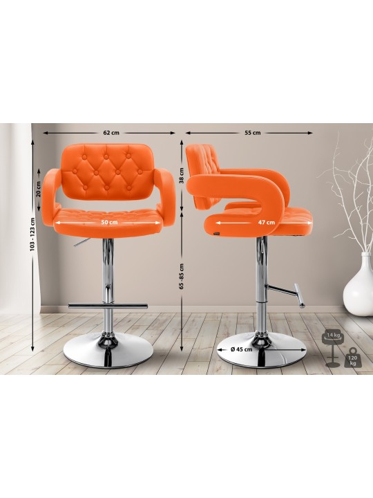 Scaun de bar Dublin C, portocaliu