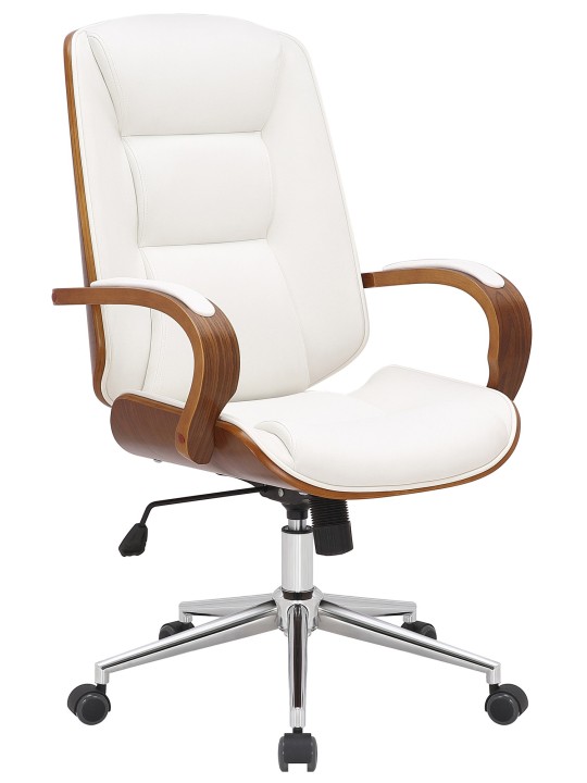 Scaun de birou Yankton, nuc/alb