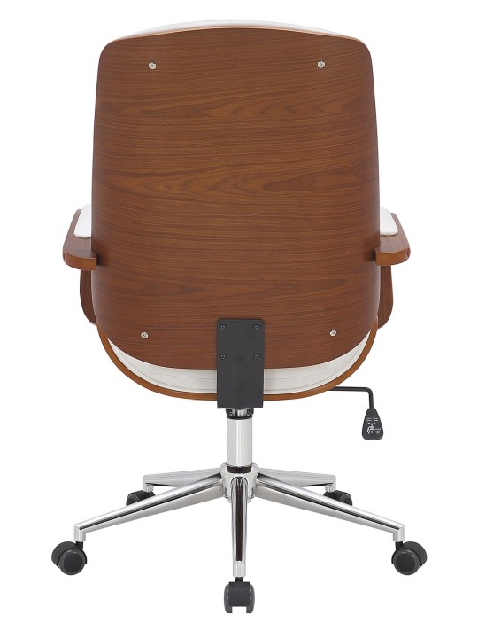 Scaun de birou Yankton, nuc/alb