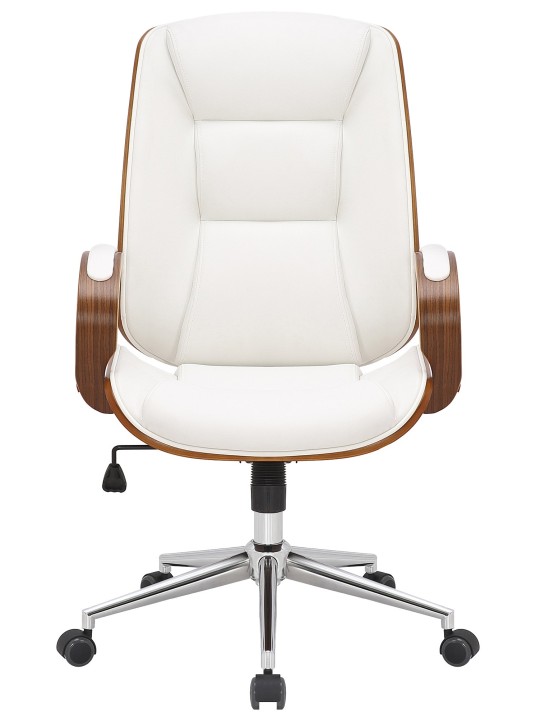 Scaun de birou Yankton, nuc/alb