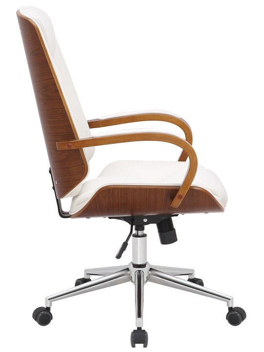 Scaun de birou Yankton, nuc/alb