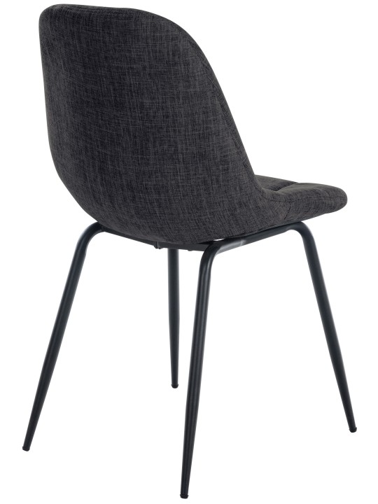 Set 2 scaune Tom stofa, gri închis Set 2 scaune Tom stofa, gri închis