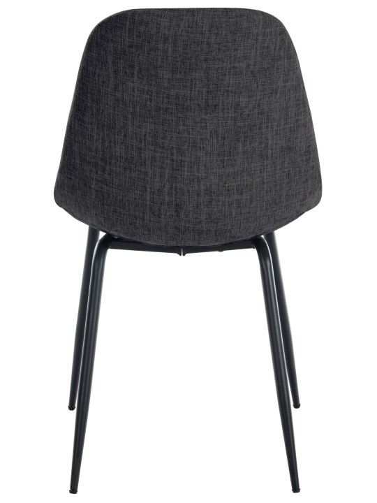 Set 2 scaune Tom stofa, gri închis Set 2 scaune Tom stofa, gri închis