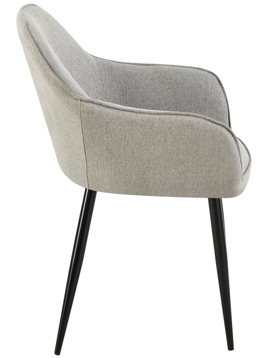Set 2 scaune de sufragerie stofa Boise, gri Set 2 scaune de sufragerie stofa Boise, gri