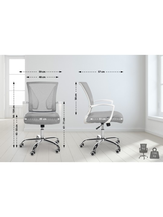 Scaun de birou Tracy C, gri deschis Scaun de birou Tracy C, gri deschis