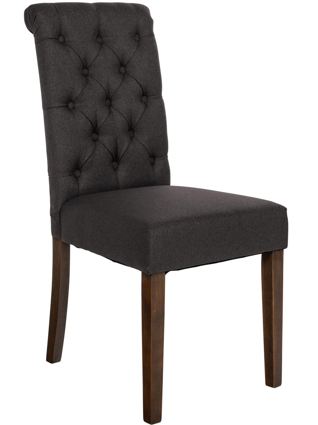 Scaun de sufragerie țesătură Lisburn, negru