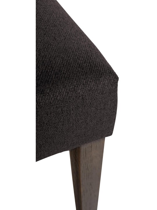 Scaun de sufragerie țesătură Lisburn, negru