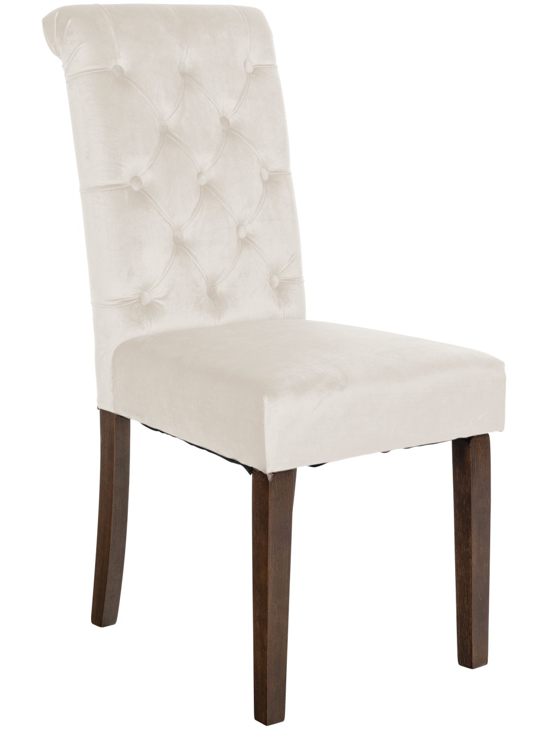 Scaun de sufragerie catifea Lisburn, crem