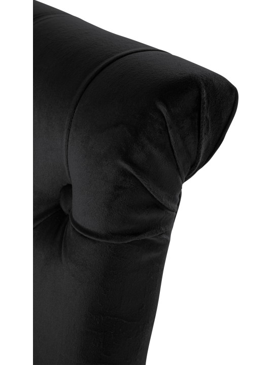 Scaun de sufragerie din catifea Lisburn, negru