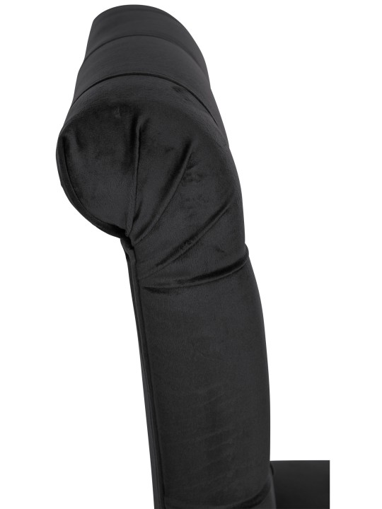 Scaun de sufragerie din catifea Lisburn, negru