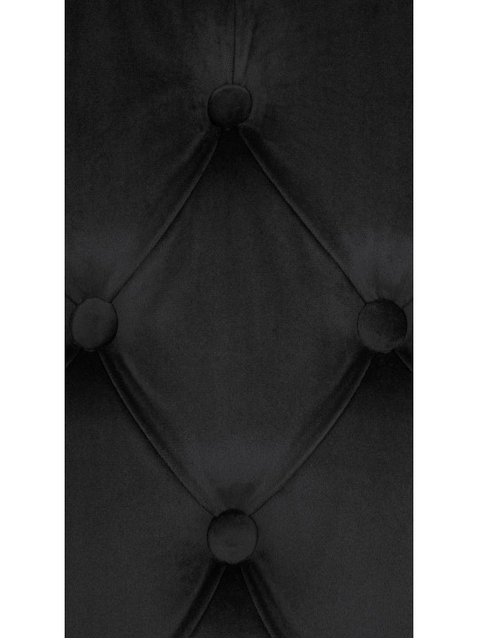 Scaun de sufragerie din catifea Lisburn, negru