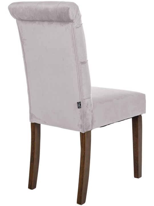 Scaun de sufragerie catifea Lisburn, gri
