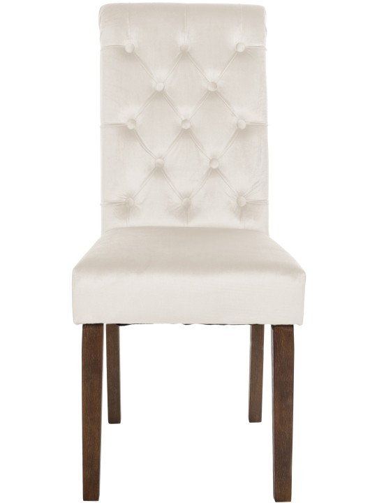 Set 2 scaune de sufragerie catifea Lisburn, crem Set 2 scaune de sufragerie catifea Lisburn, crem