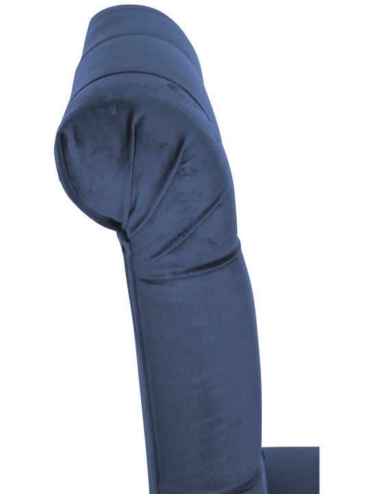 Set 2 scaune de sufragerie catifea Lisburn, albastru