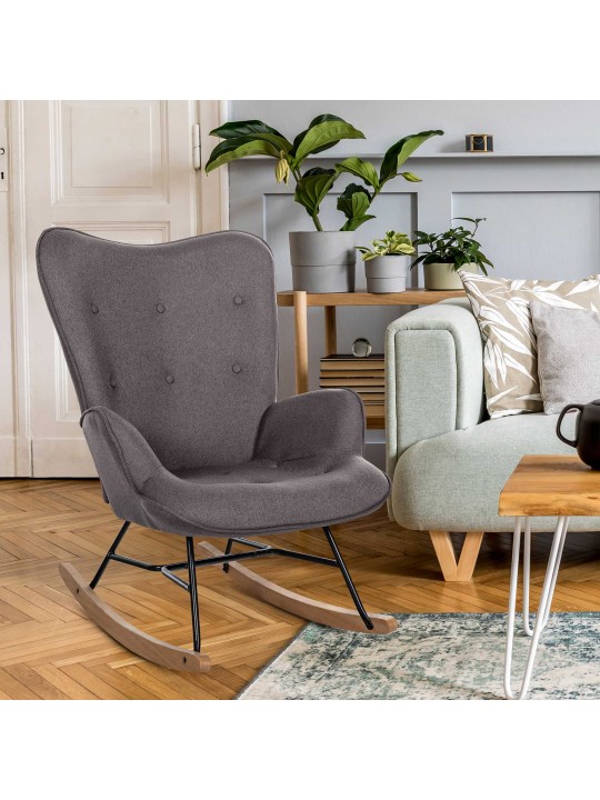 Scaun Sanka stofa, gri închis Scaun Sanka stofa, gri închis