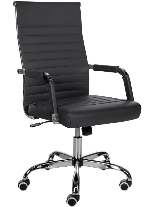 Scaun de birou Amadora imitatie piele, negru