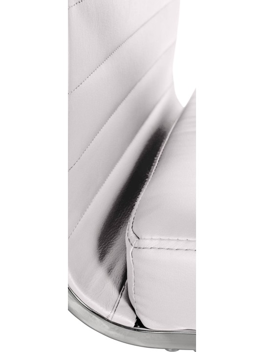 Scaun de birou Amadora imitatie piele, alb