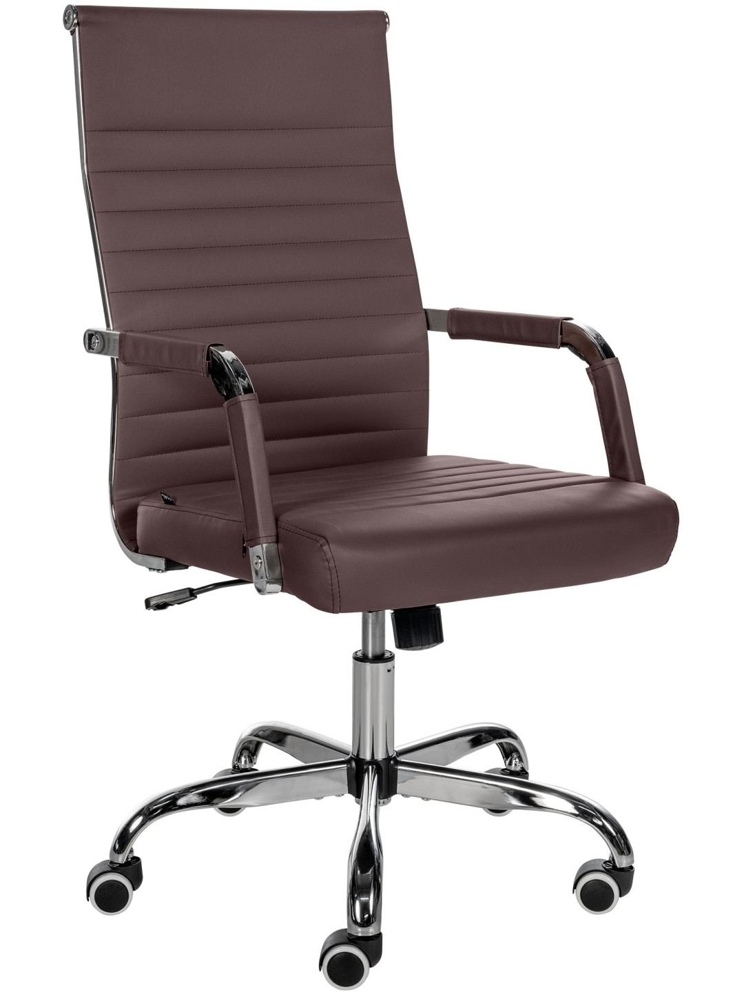 Scaun de birou Amadora imitatie piele, maro