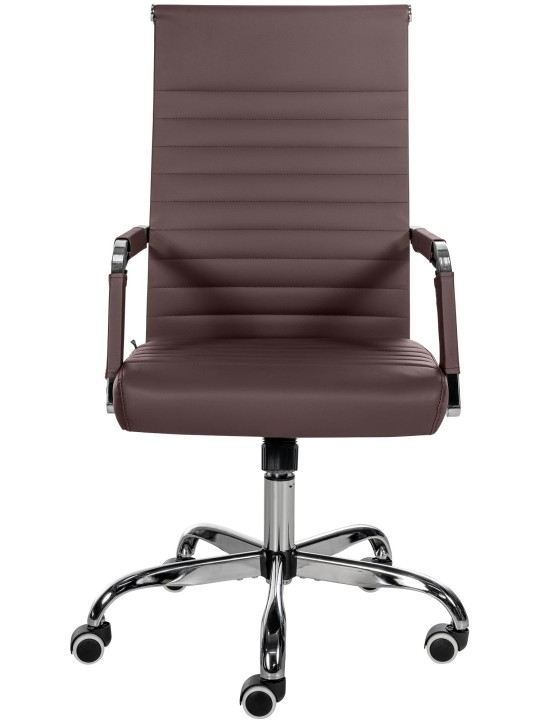 Scaun de birou Amadora imitatie piele, maro