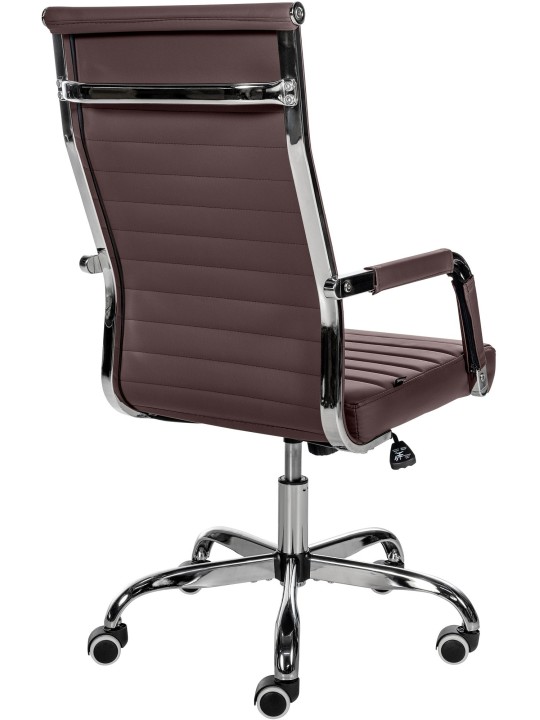Scaun de birou Amadora imitatie piele, maro