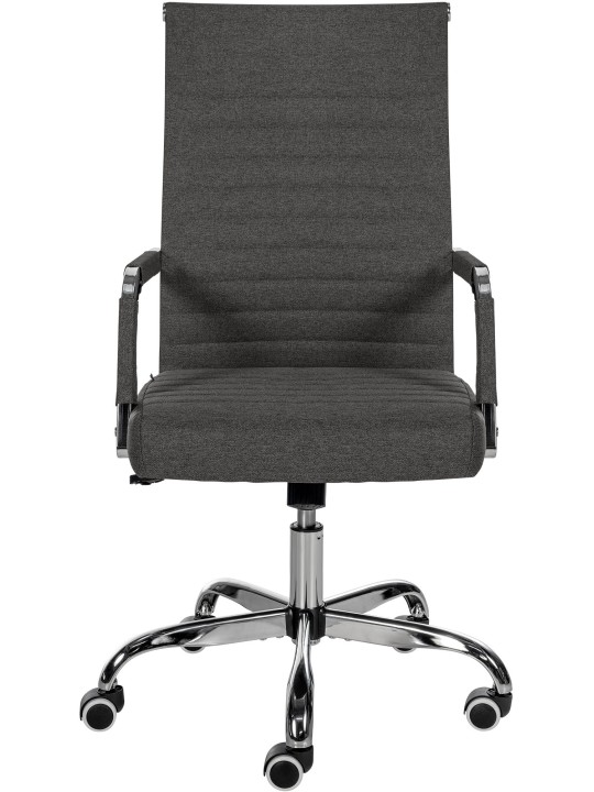Scaun de birou Amadora material, gri închis