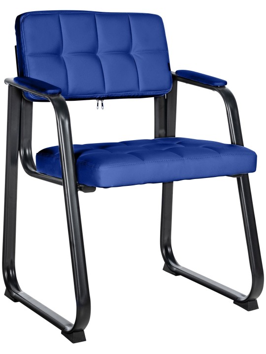 Scaun vizitator Canada B imitatie piele, albastru