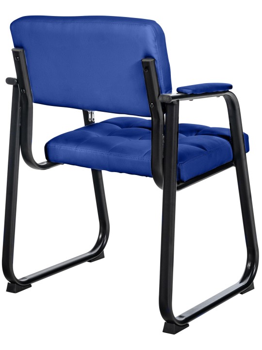 Scaun vizitator Canada B imitatie piele, albastru