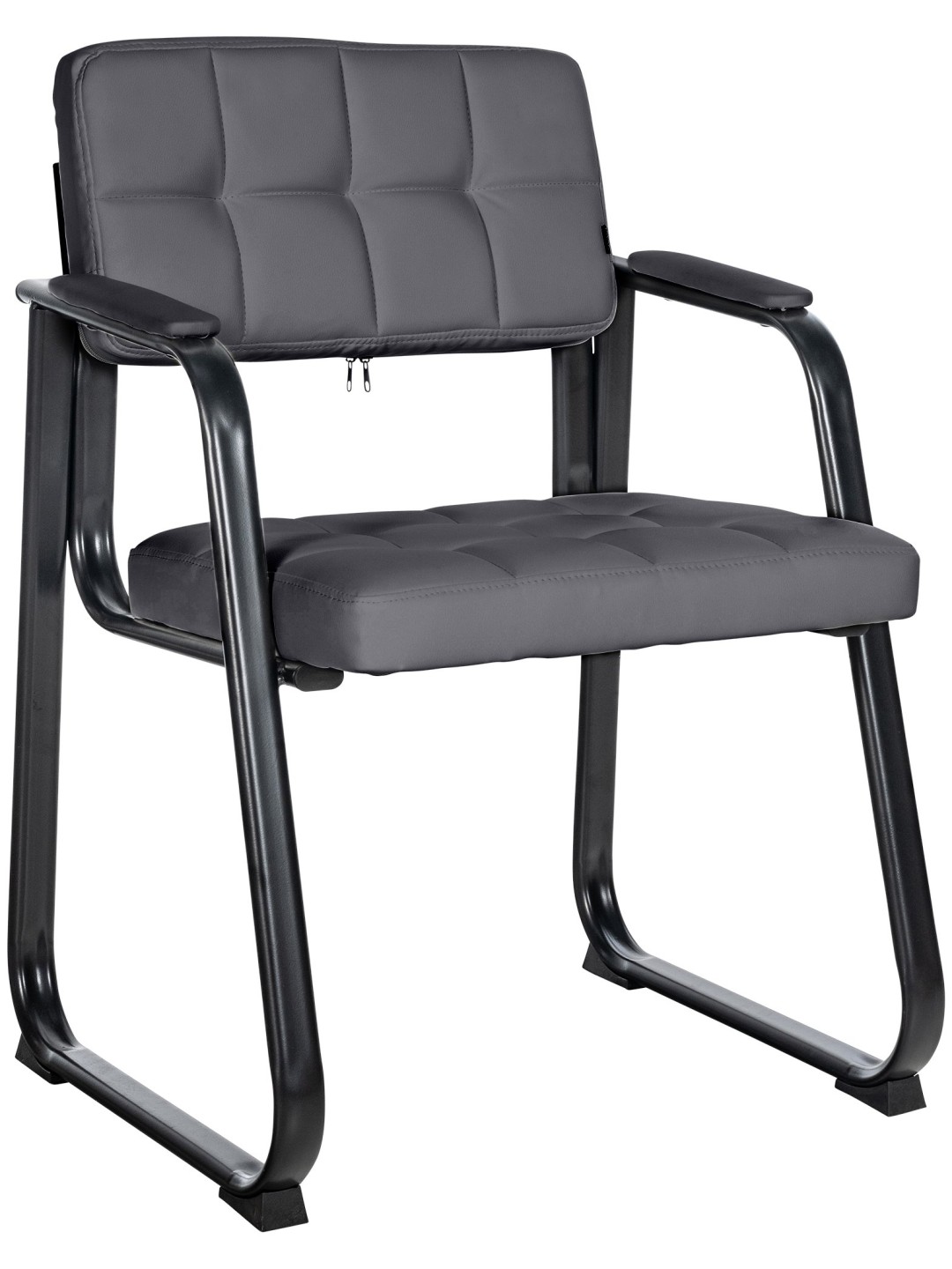 Scaun vizitator Canada B imitatie piele, gri