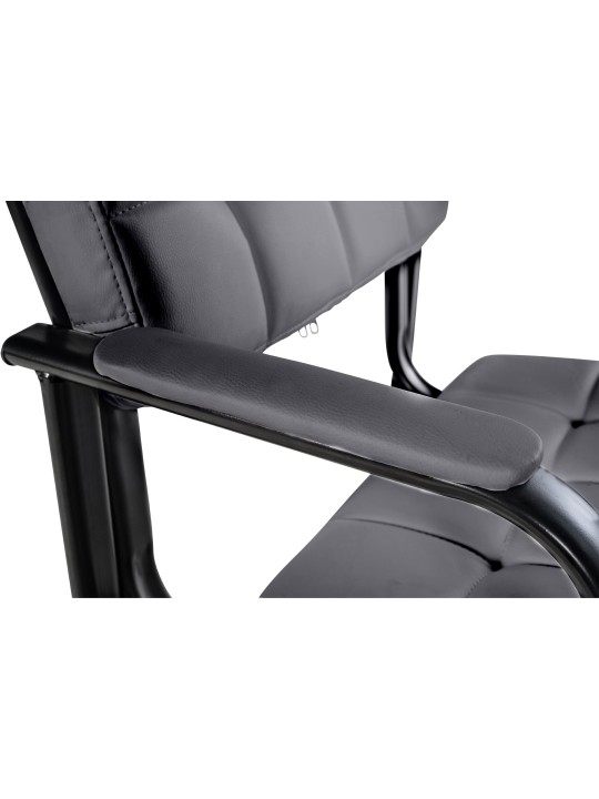 Scaun vizitator Canada B imitatie piele, gri