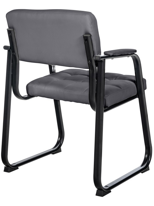 Scaun vizitator Canada B imitatie piele, gri