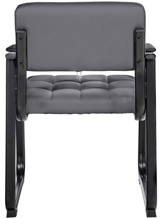 Scaun vizitator Canada B imitatie piele, gri