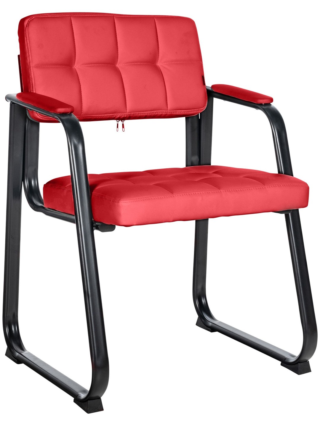 Scaun vizitator Canada B imitatie piele, roșu