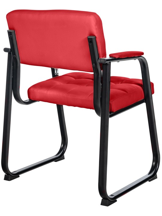 Scaun vizitator Canada B imitatie piele, roșu