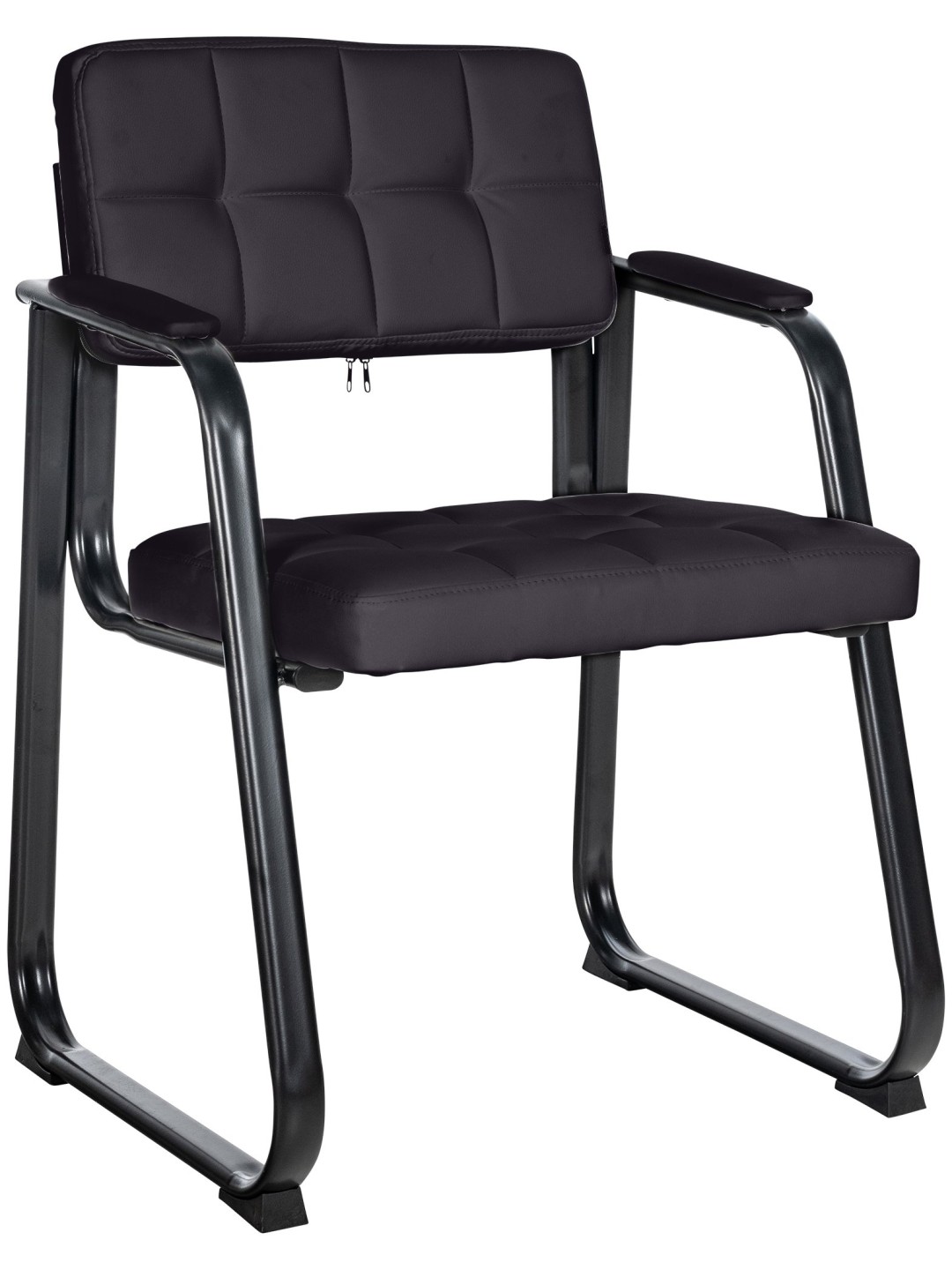 Scaun vizitator Canada B imitatie piele, negru