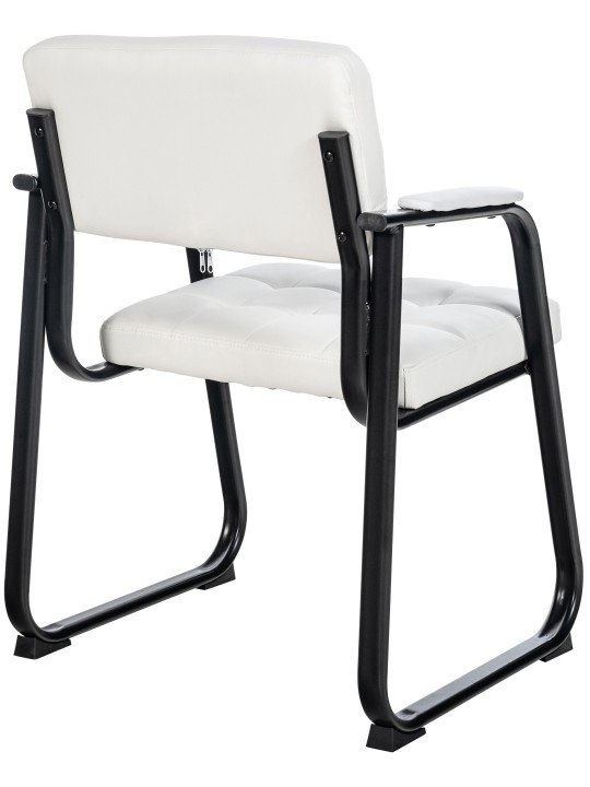 Scaun vizitator Canada B imitatie piele, alb