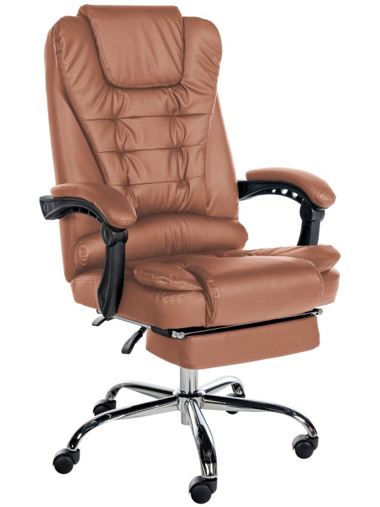 Scaun de birou Oxygen imitatie piele, maro deschis