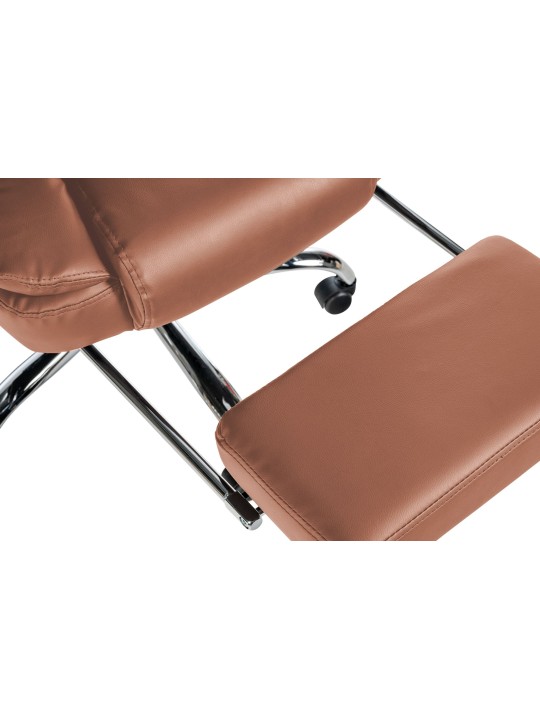 Scaun de birou Oxygen imitatie piele, maro deschis