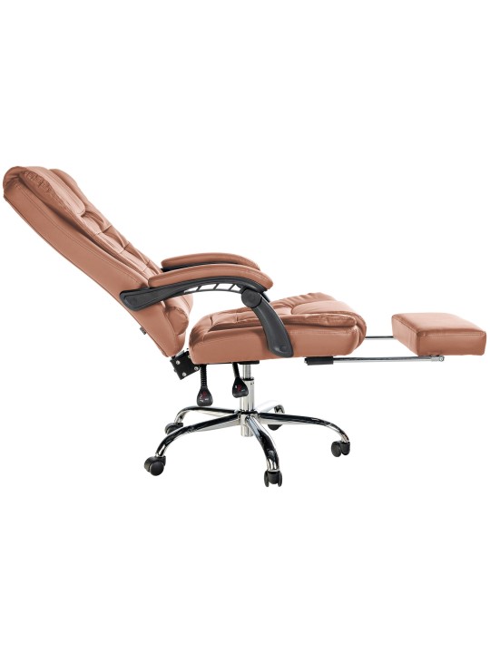 Scaun de birou Oxygen imitatie piele, maro deschis