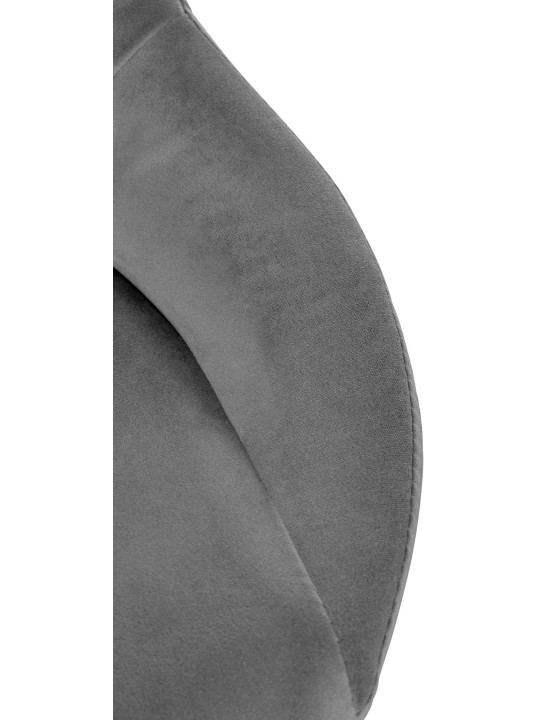 Scaun bar Milet catifea, gri închis