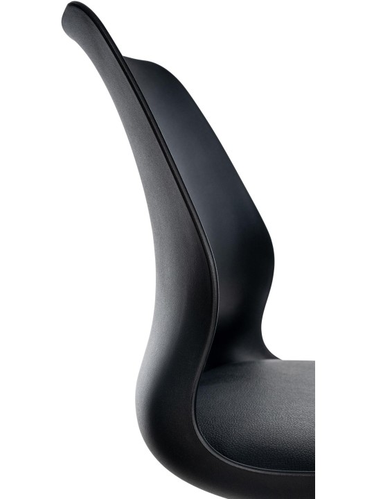 Scaun de bar Gilbert plastic, negru