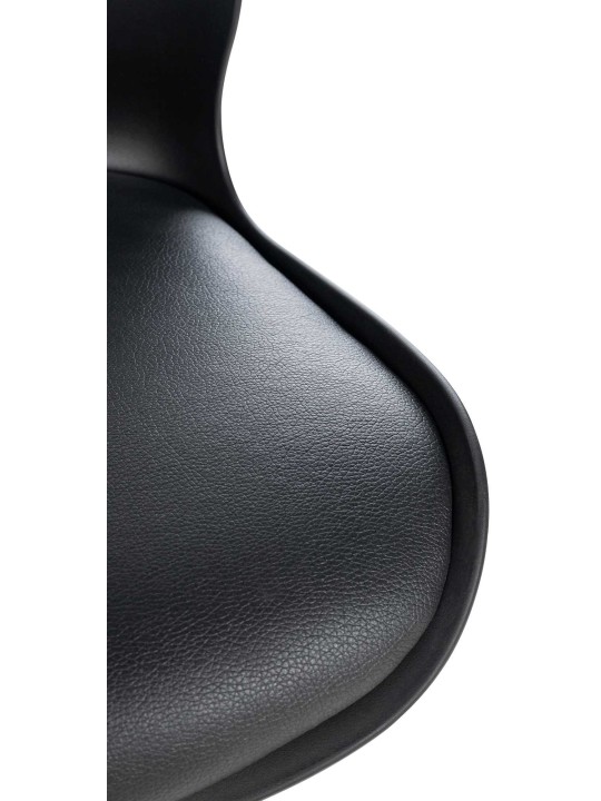 Scaun de bar Gilbert plastic, negru