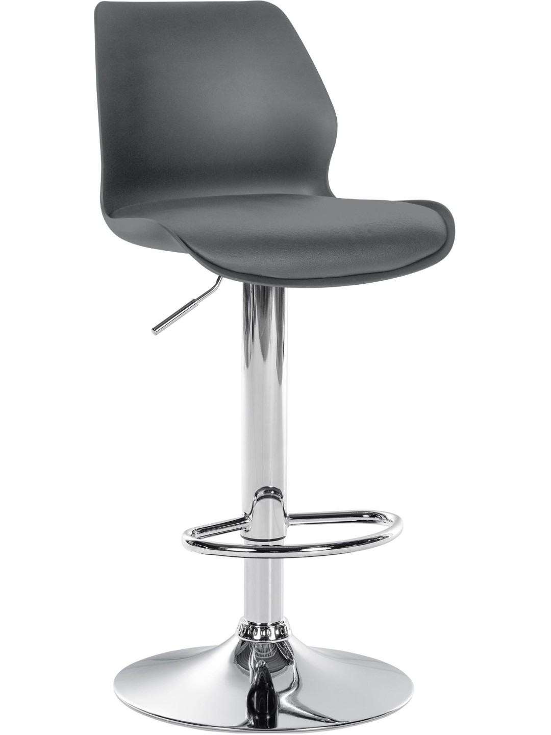 Scaun de bar Gilbert plastic, gri