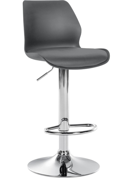 Scaun de bar Gilbert plastic, gri