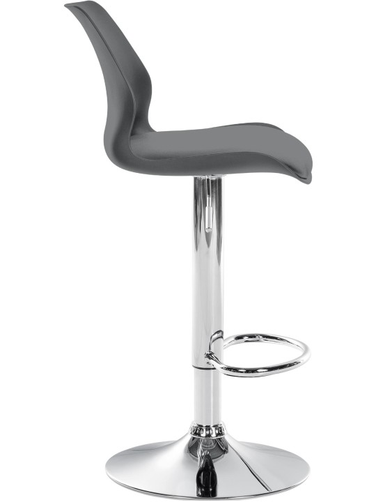 Scaun de bar Gilbert plastic, gri