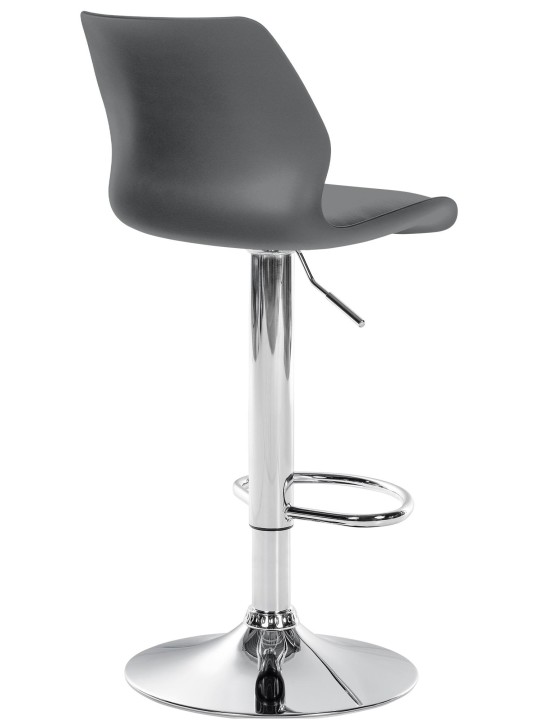 Scaun de bar Gilbert plastic, gri