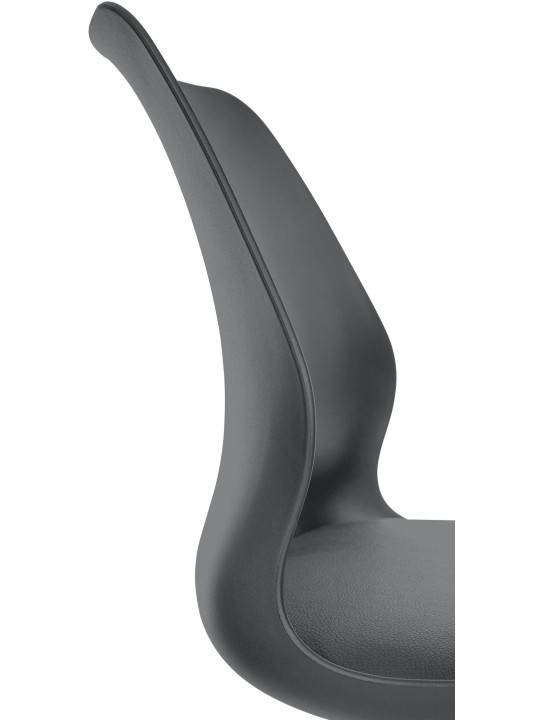 Scaun de bar Gilbert plastic, gri