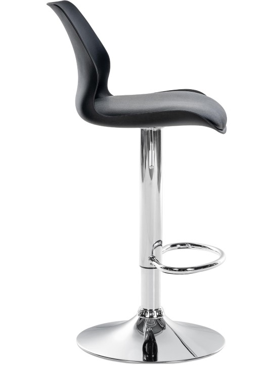 Set 2 scaune de bar Gilbert plastic, negru